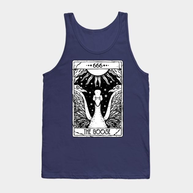 Funny The Goose Tarot Card Tank Top by A Comic Wizard